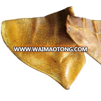 China Petideal smoked porkhide rawhide pressed pig ear dog chews