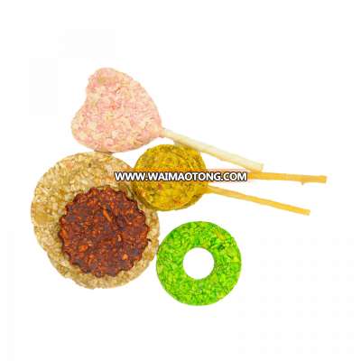 100% natural vegetables Dog treats Rainbow lollipop shape Dog snacks